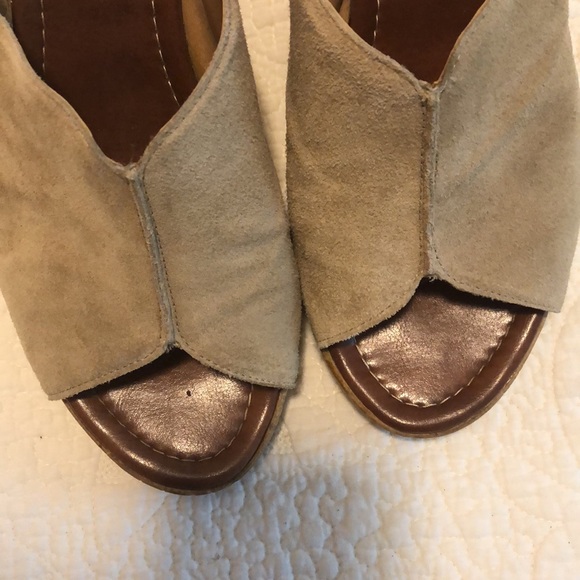 Beige wedge sandals size 8.5 - Picture 5 of 8